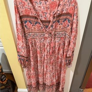 Elegant Floral Long Sleeve Dress